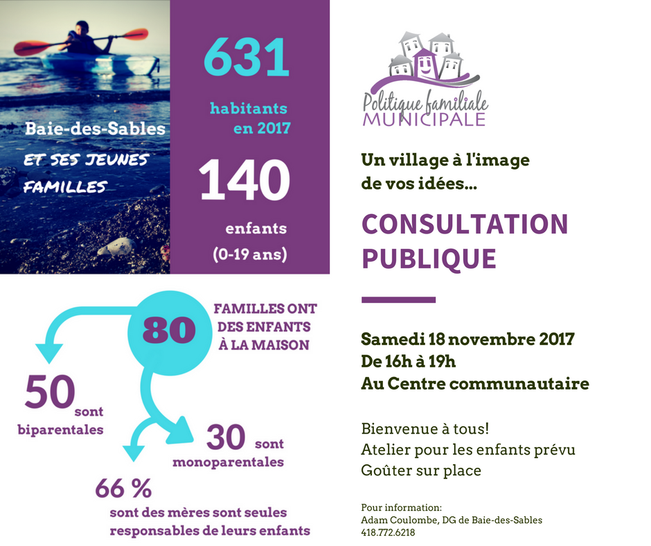 Politique familiale municipale - Consultation publique